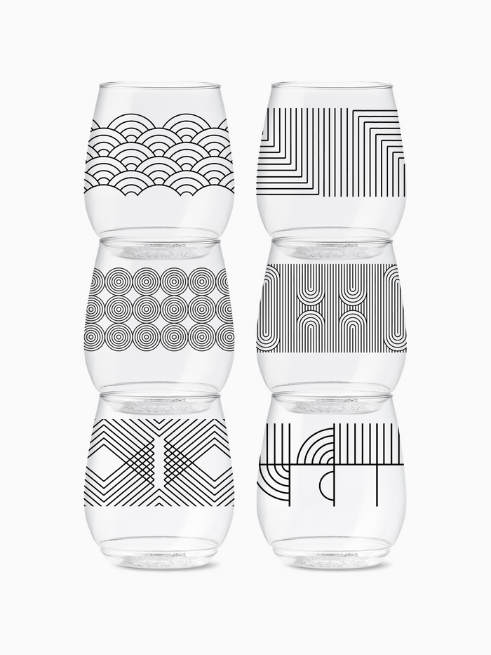 Modern Geometric - POP 14oz Vino