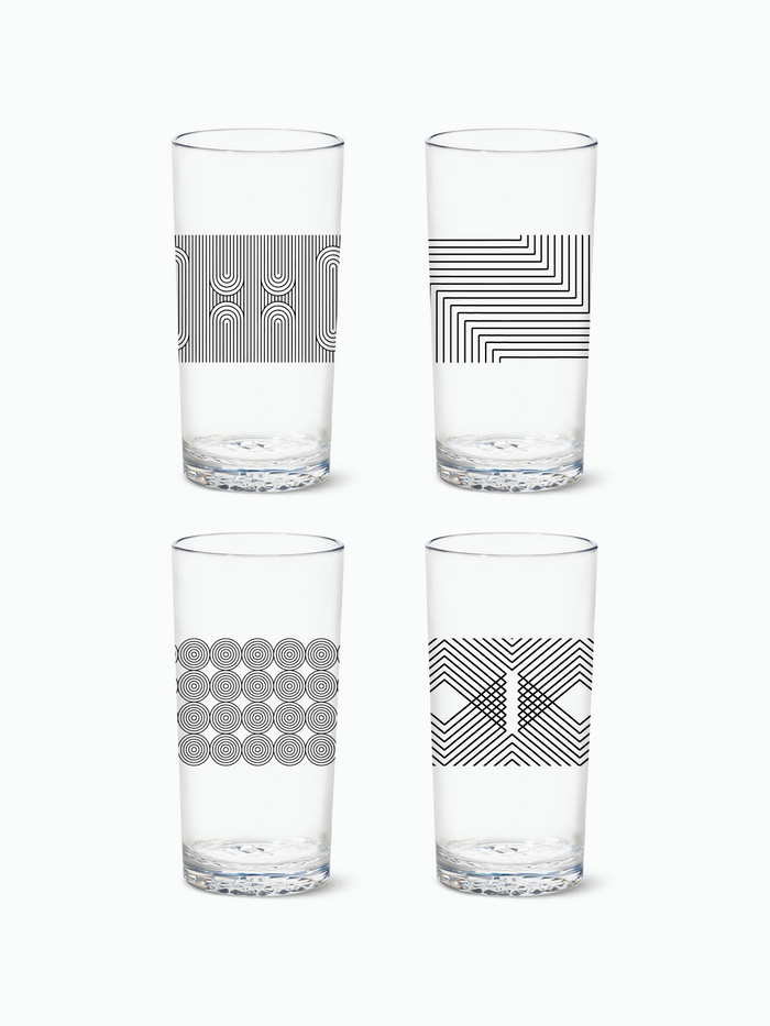 Modern Geometric - RESERVE 14oz Highball Tritan™ Copolyester Glass