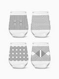 Modern Geometric - RESERVE 16oz Stemless Wine Tritan™ Copolyester Glass