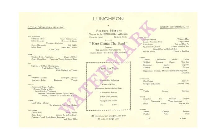 Furness Bermuda Line 1932