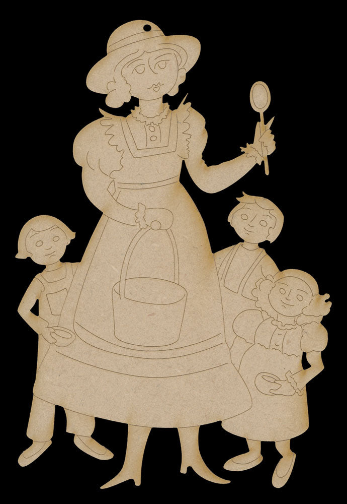 Mother Goose Ornament - Old Woman and the Shoe - JF012