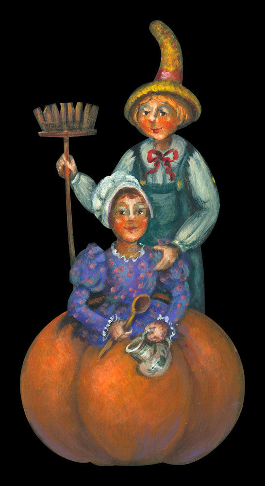 Mother Goose Ornament - Peter Pumpkin & Mary - JF013
