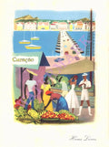 Motor Ship Italia, Home Lines 1962 Curaçao Menu Art