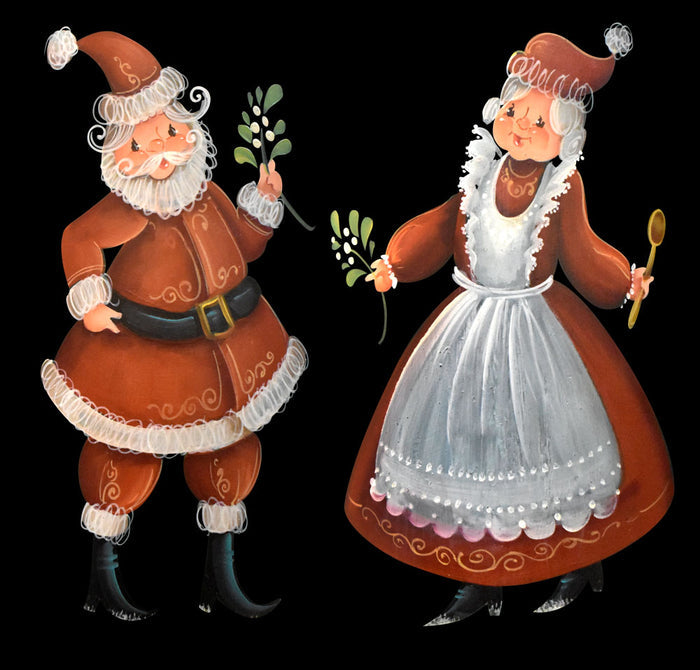 Mr. & Mrs. Claus Ornaments - JS027