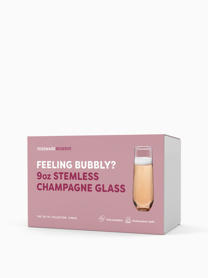 MSRP RESERVE 9oz Stemless Champagne Tritan™ Copolyester Glass