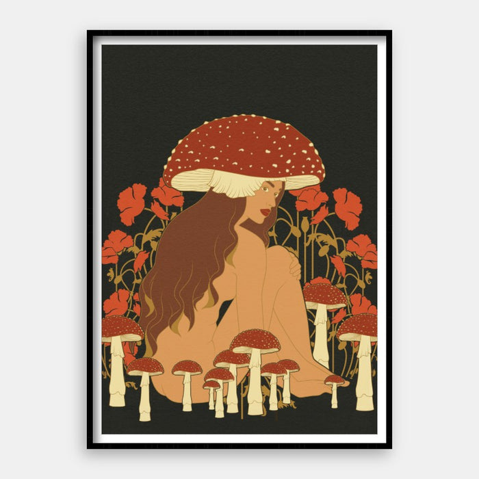 Mushroom Woman — Art Print Vertical #01