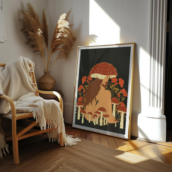 Mushroom Woman — Art Print Vertical #02