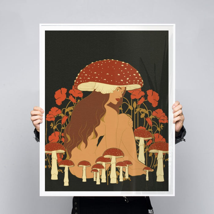 Mushroom Woman — Art Print Vertical #03