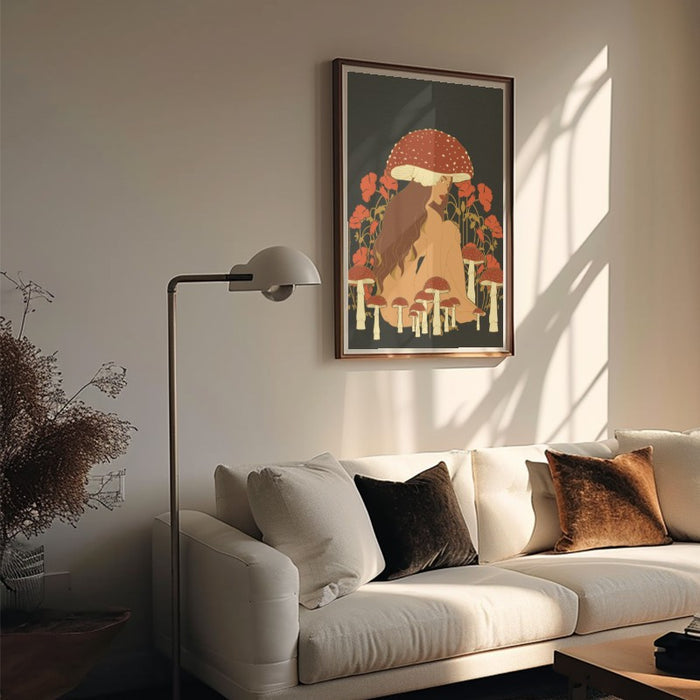 Mushroom Woman — Art Print Vertical #05