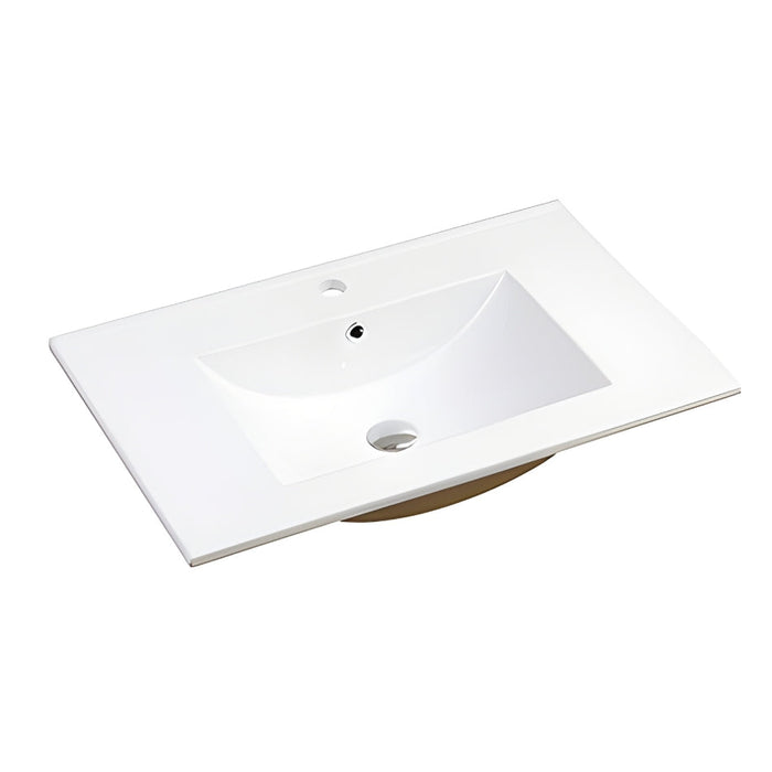 #MY13078 Cabinet Countertop Basin-1-Hole in White