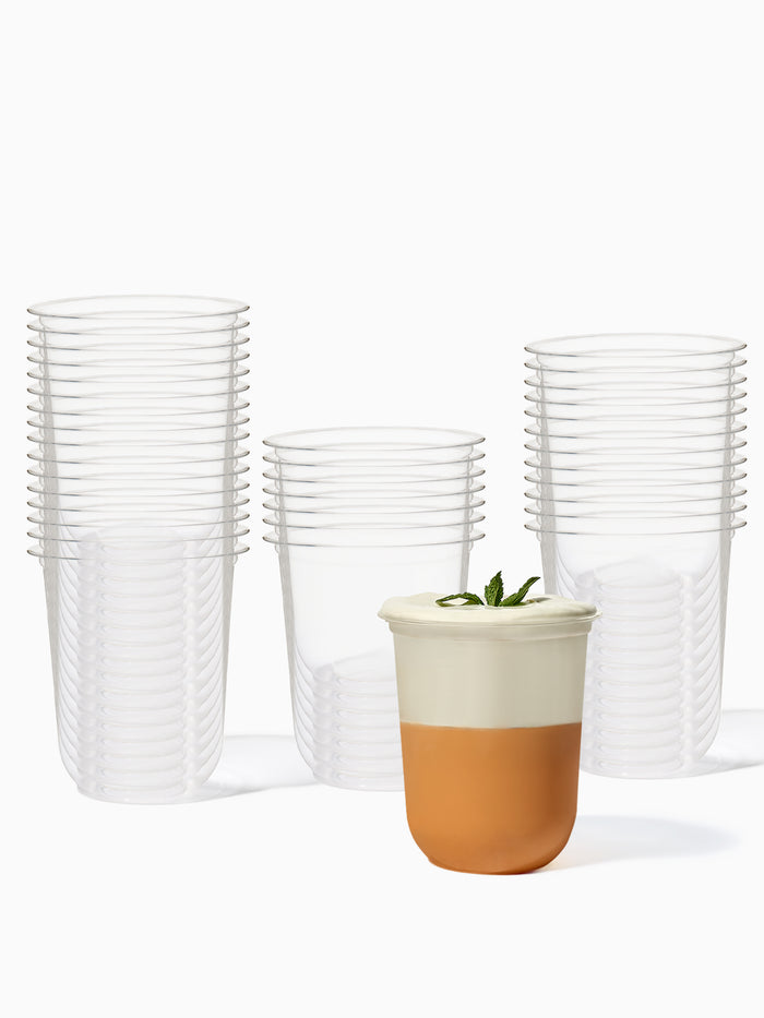 NATURAL 16oz Rounded Bottom Compostable Arc 98mm Cup - Bulk - 1000/Case