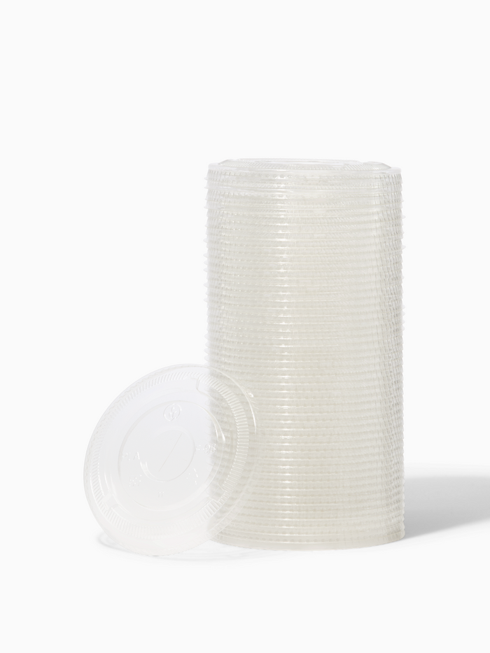 NATURAL 98mm Compostable Lids - Bulk - 1000/Case