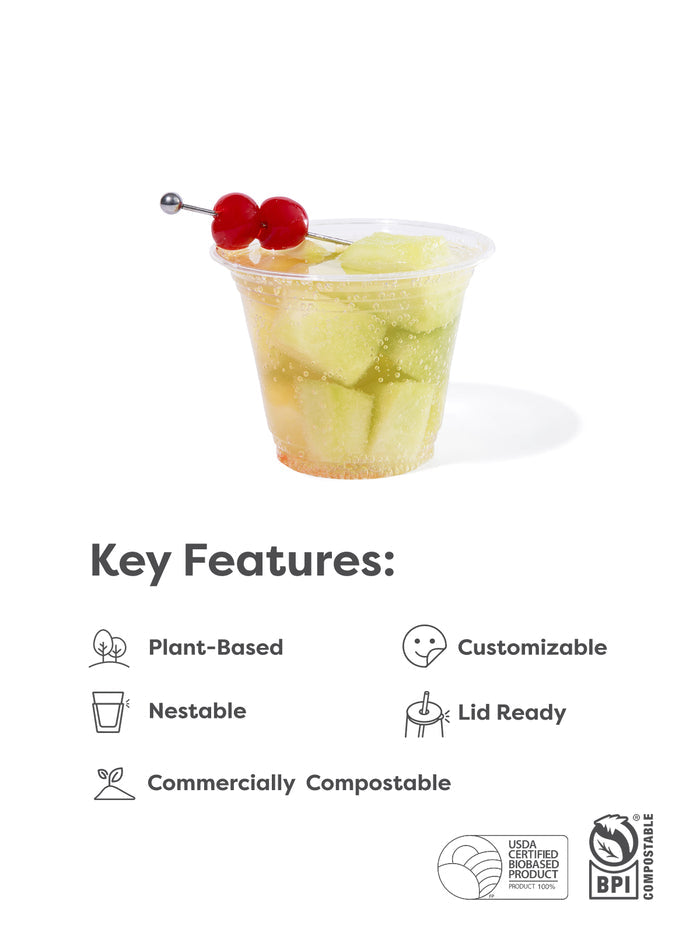 NATURAL 9oz Classic Compostable Cup - Bulk - 1000/Case