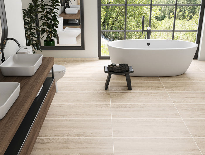 Navona Beige 18x36" Ceramic Floor Tile