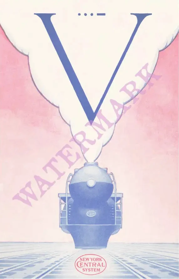 New York Central System WW2 1943 Dining Car Menu Art