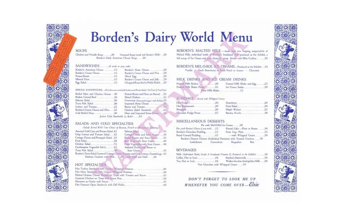 New York World's Fair 'Borden's Dairy World', 1939