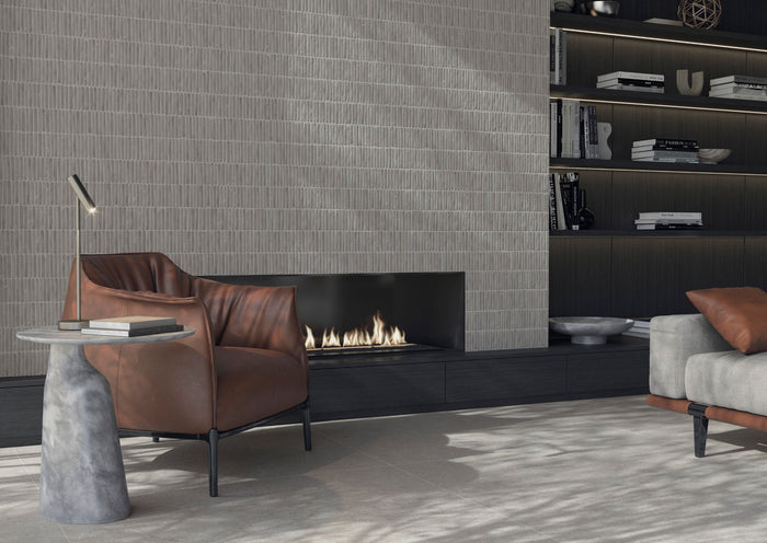 Node Greige MT 16x47" Ceramic White Body Wall Tile
