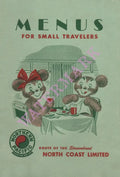 North Coast Limited Menu For Small Travelers 1951 Menu Art