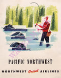 Northwest Orient Airlines, In-Flight Menu 1970s Menu Art