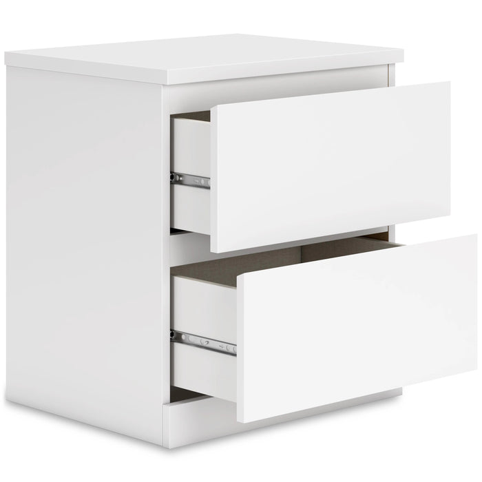 Onita 2-Drawer Nightstand in White