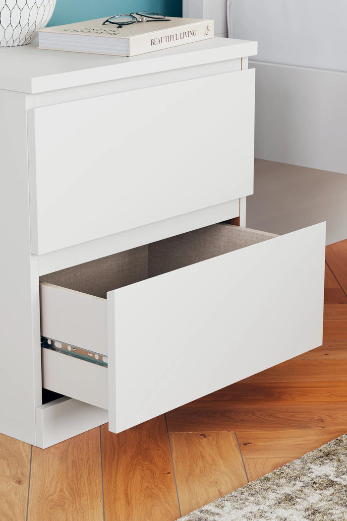 Onita 2-Drawer Nightstand in White
