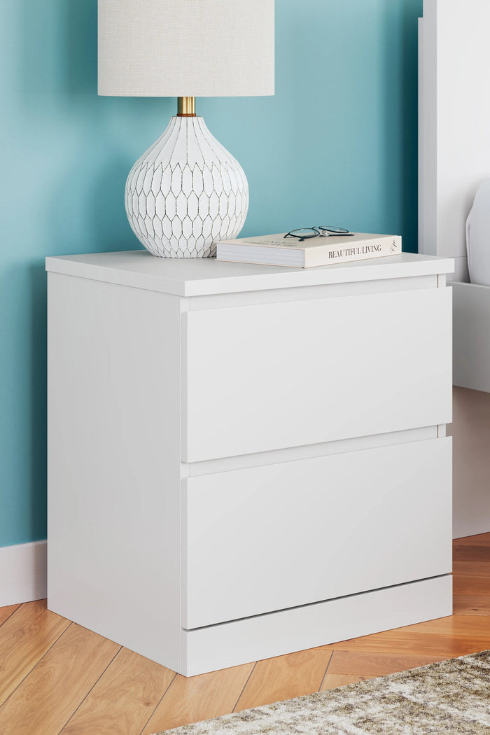 Onita 2-Drawer Nightstand in White