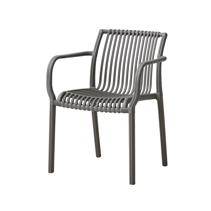Outdoor Plastic Chair #854-D1055G - Grey