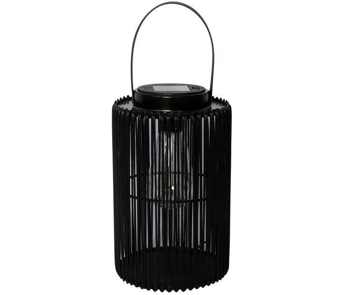 Outdoor Solar Lantern w/Bulb #604-02460 - Black