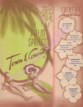 Palm Springs Town & Country Restaurant 1950s | Vintage Menu Art - menu cover