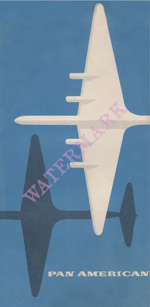 Pan American Clipper 1940s Menu Art