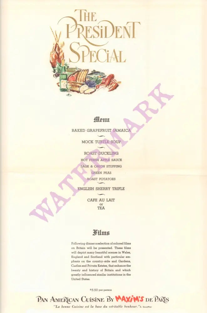 Pan American Europe Occidentale 1960s Jacques Liozu Map | Vintage Menu Art - food menu