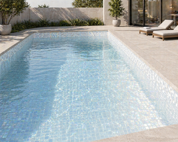 Pearl Dot Glass Mosaic -1x1"-12x18" Sheet