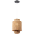 Pendant 1-Light #P88781-BK -Matte Black/Beige