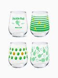 Pickleball Social Club - RESERVE 16oz Stemless Wine Tritan™ Copolyester Glass