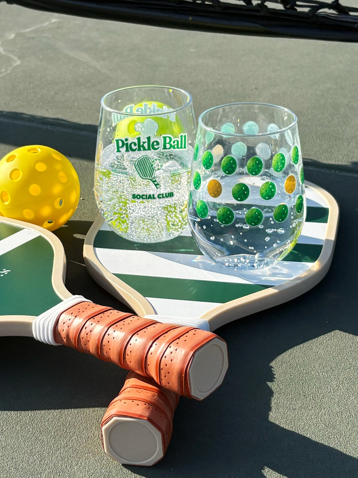 Pickleball Social Club - RESERVE 16oz Stemless Wine Tritan™ Copolyester Glass