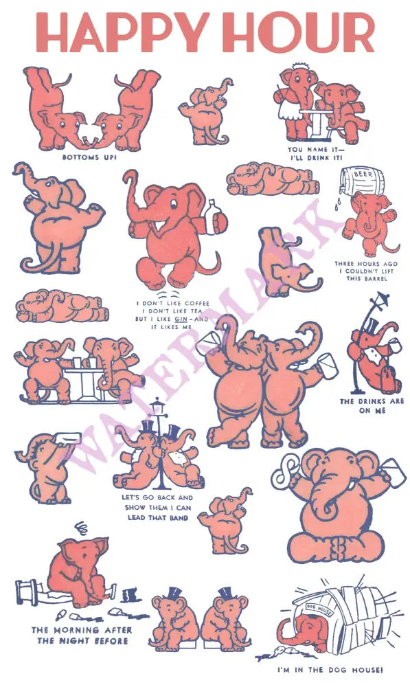 Pink Elephants, San Francisco 1930s