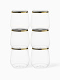 POP 12oz Vino Jr Gold Rim - Bulk
