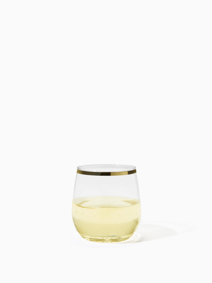 POP 12oz Vino Jr Gold Rim - Bulk