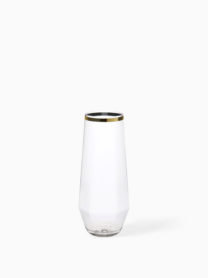 POP 9oz Diamond Flute Gold Rim