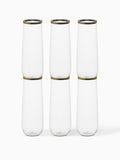 POP 9oz Flute Gold Rim