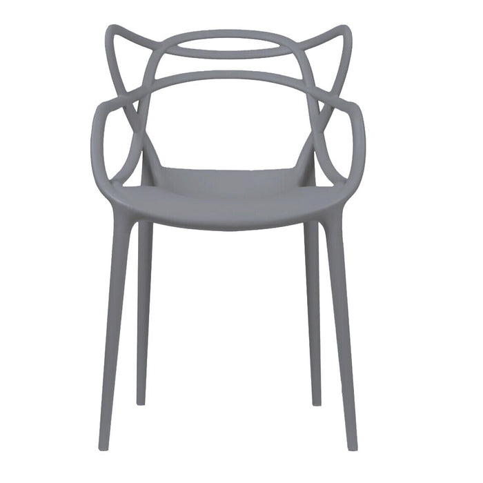 PP-601-GR Plastic Chair in Dark Grey