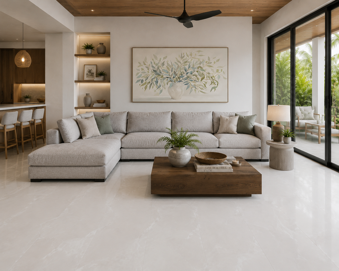 Precious Grey Silk 24x48" Porcelain Floor Tile