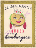 Primadonna Cafe, Reno 1950s Menu Art