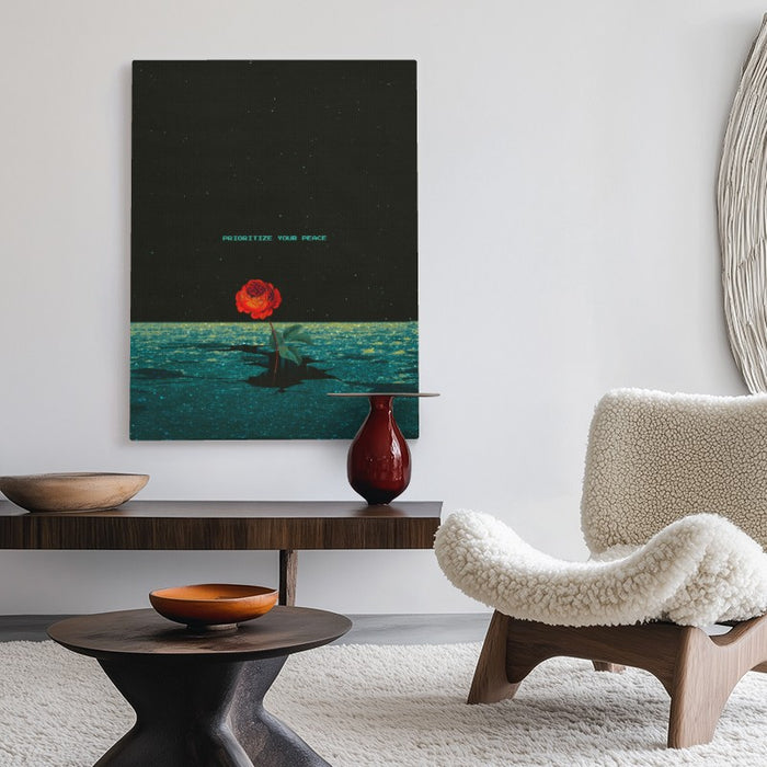 Prioritize Your Peace Canvas — Canvas Vertical #02
