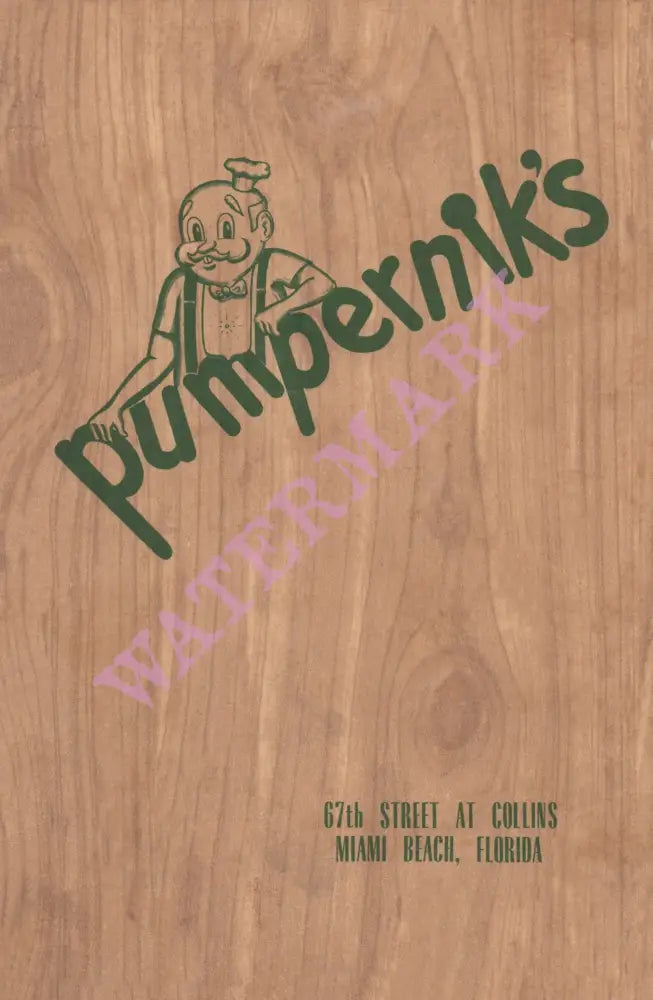 Pumpernik's, Miami 1950s