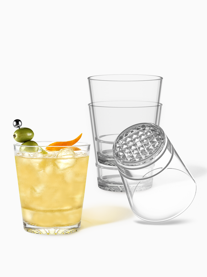 RESERVE 12oz Diamond Double Old Fashioned Tritan™ Copolyester Glass