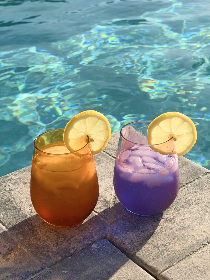 RESERVE 16oz Stemless Wine Color Series Tritan™ Copolyester Glass Mixed Set