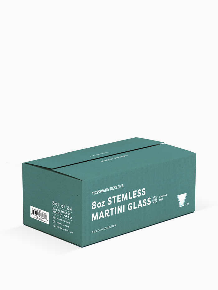 RESERVE 8oz Stemless Martini Tritan™ Copolyester Glass