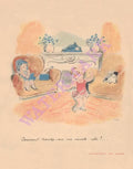Restaurant Delmonico de Paris, France 1960s Menu Art