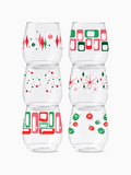 Retro Festive Pattern - POP 14oz Vino